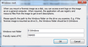 Addimaged computer dialog