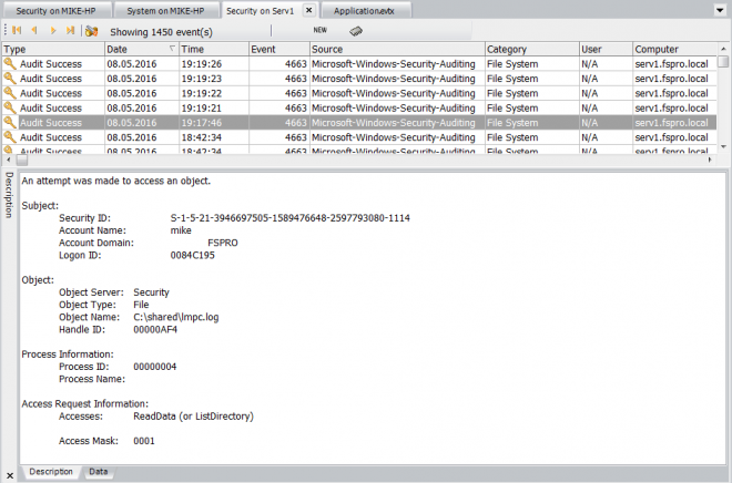 Tracking down who removed files | Event Log Explorer blog